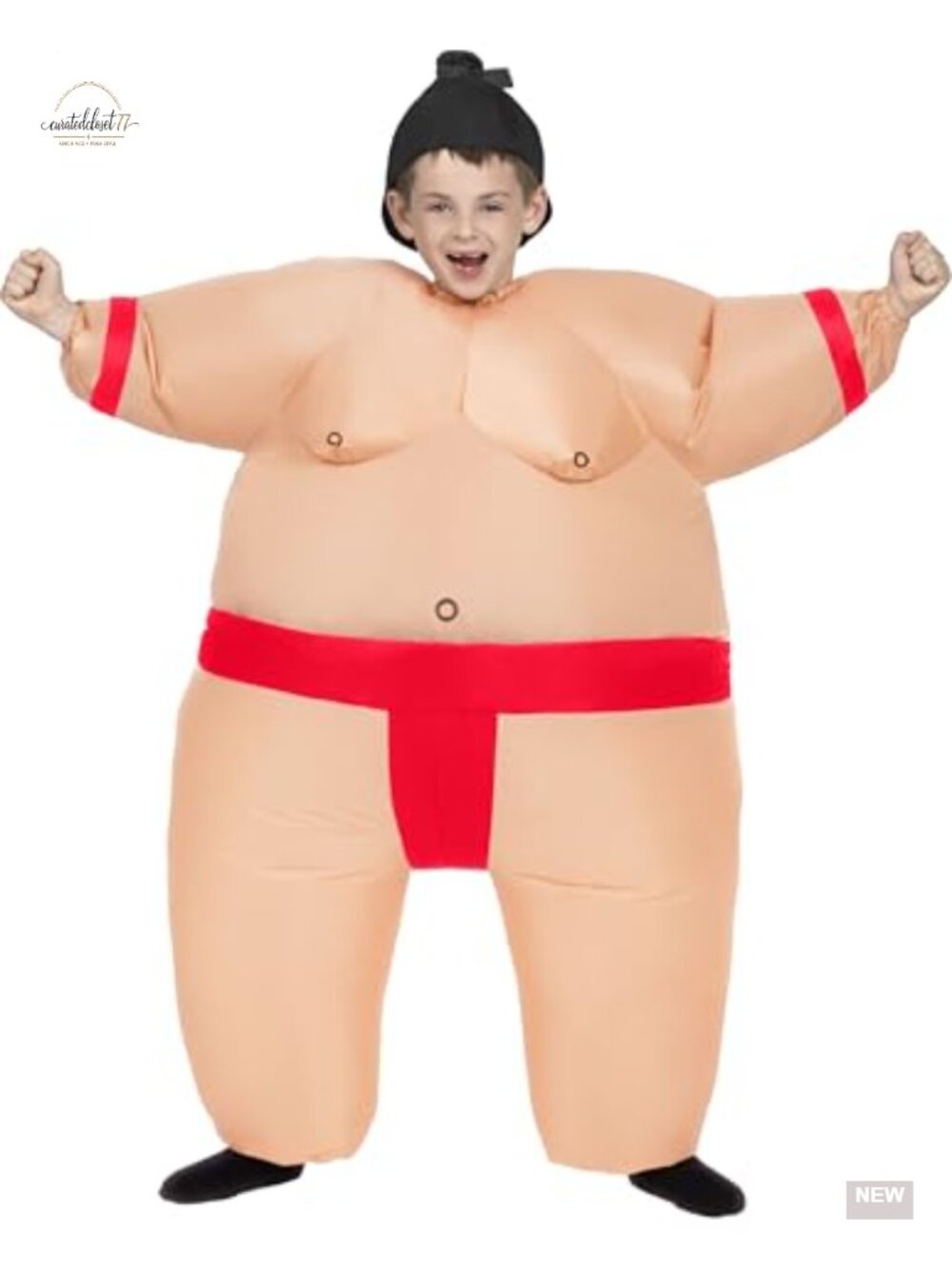 Kids Inflatable Sumo Wrestler Costume Polyester Halloween Full Body
